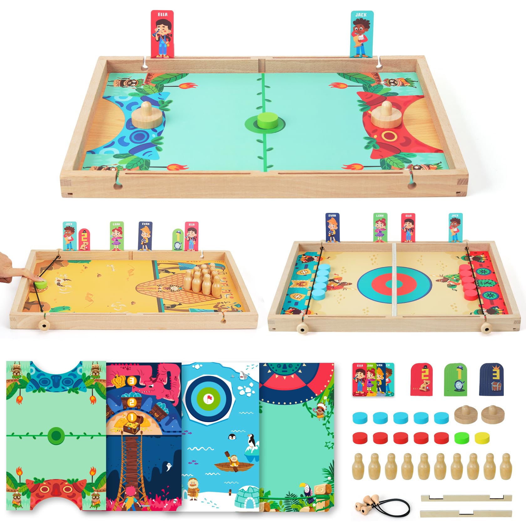 QZMTOY large fast sling puck game air hockey table for quick family fun