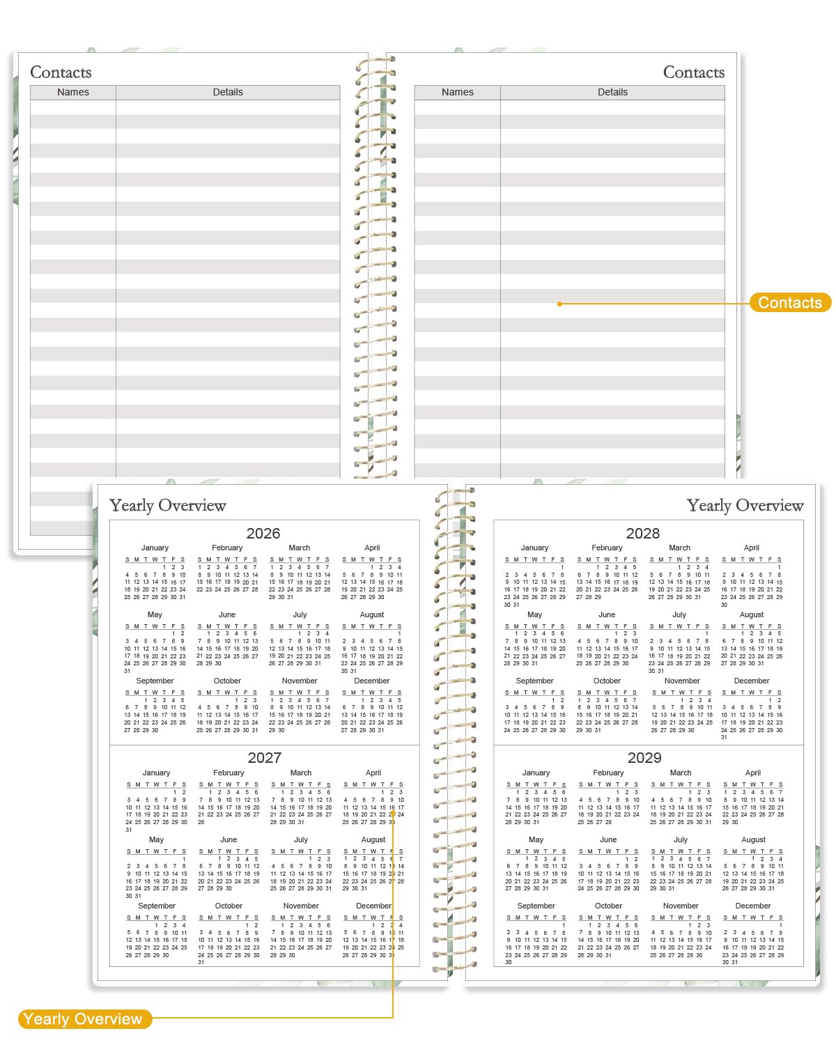 Qzyoneei five-year journal compact size supports writing during commutes and trips.