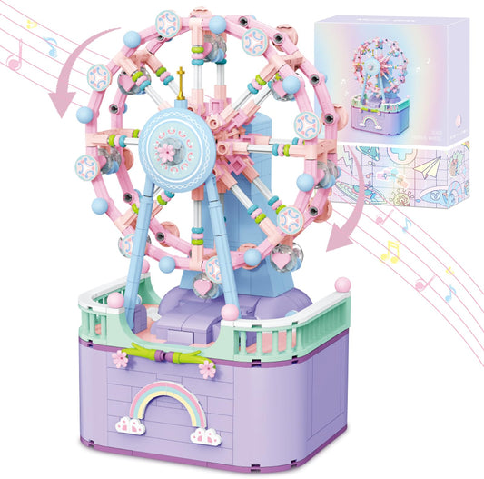 R HOME STORE music box ferris wheel assembly with rotating mechanism for creative play