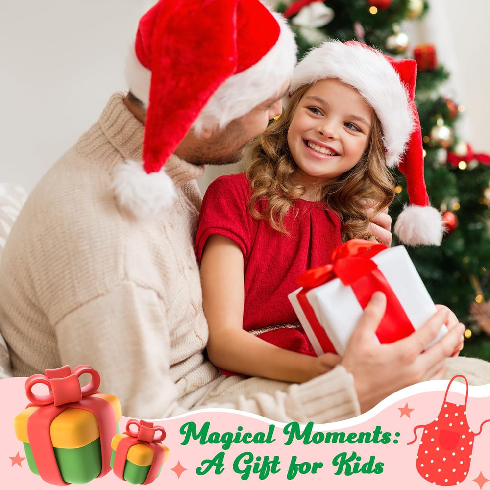 Kids enjoy cooking, painting, and baking with this red memories set.