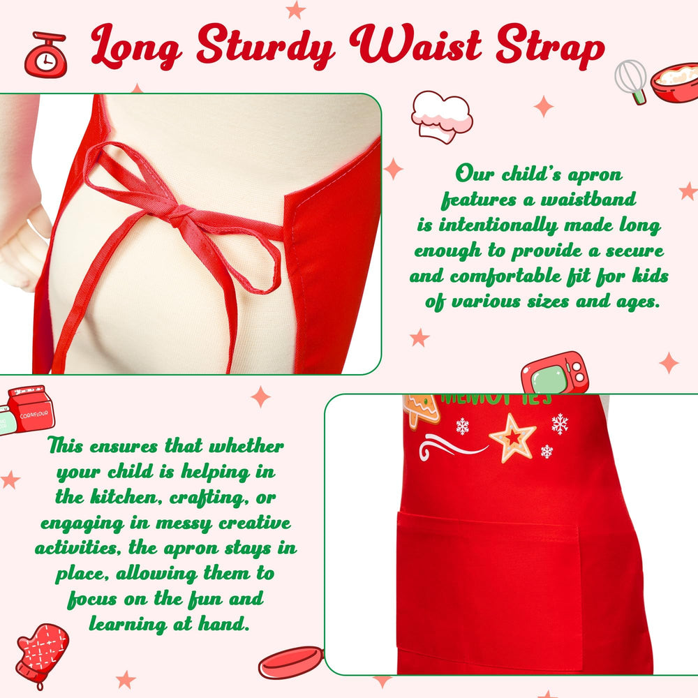 Waterproof polyester fabric protects kids' clothes during kitchen adventures.