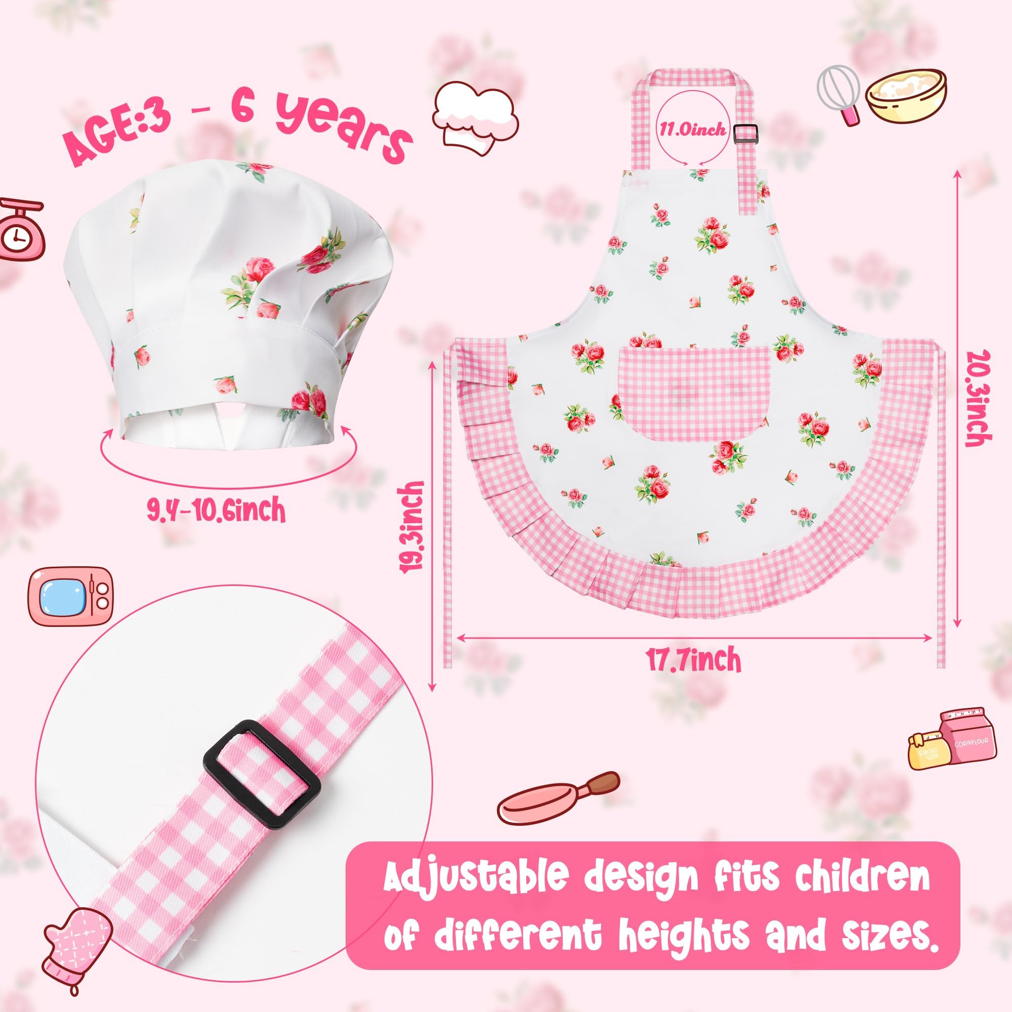 R HORSE kid apron adjustable neck strap demonstrates easy sizing for ages 3–6