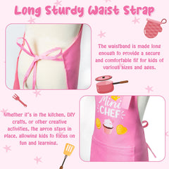 R HORSE light pink apron with cookware pattern inspires creative play