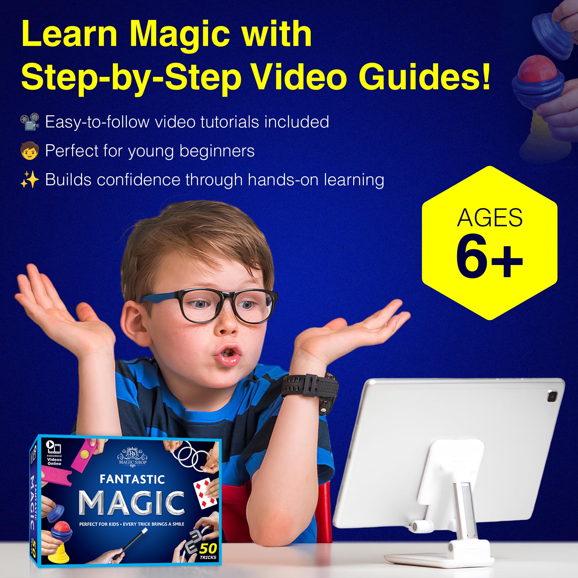 RA MAGIC SHOP magician's certificate moment celebrates kids' progress after mastering tricks