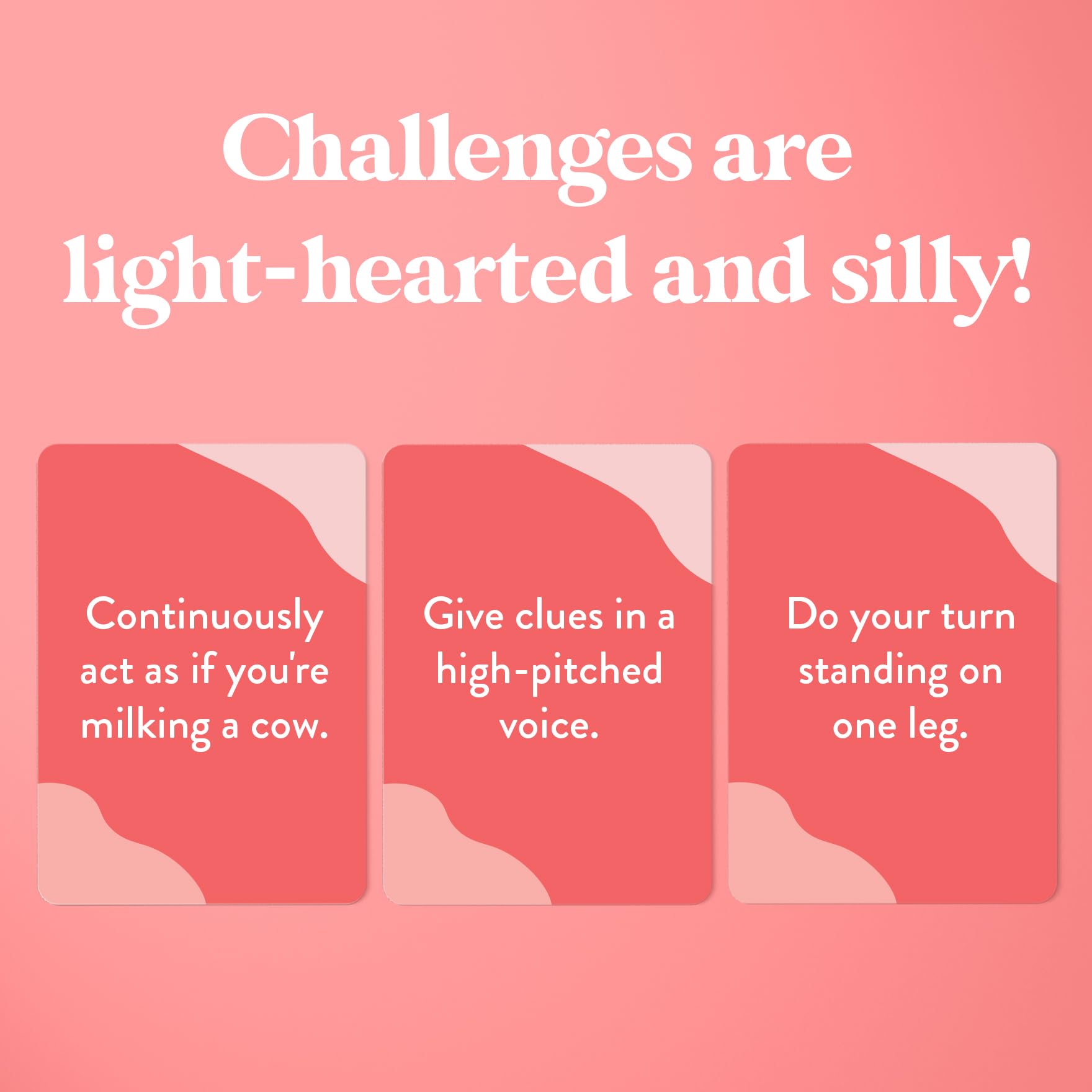 Rabble silly-challenges in action introduce fun tasks that slow opponents.