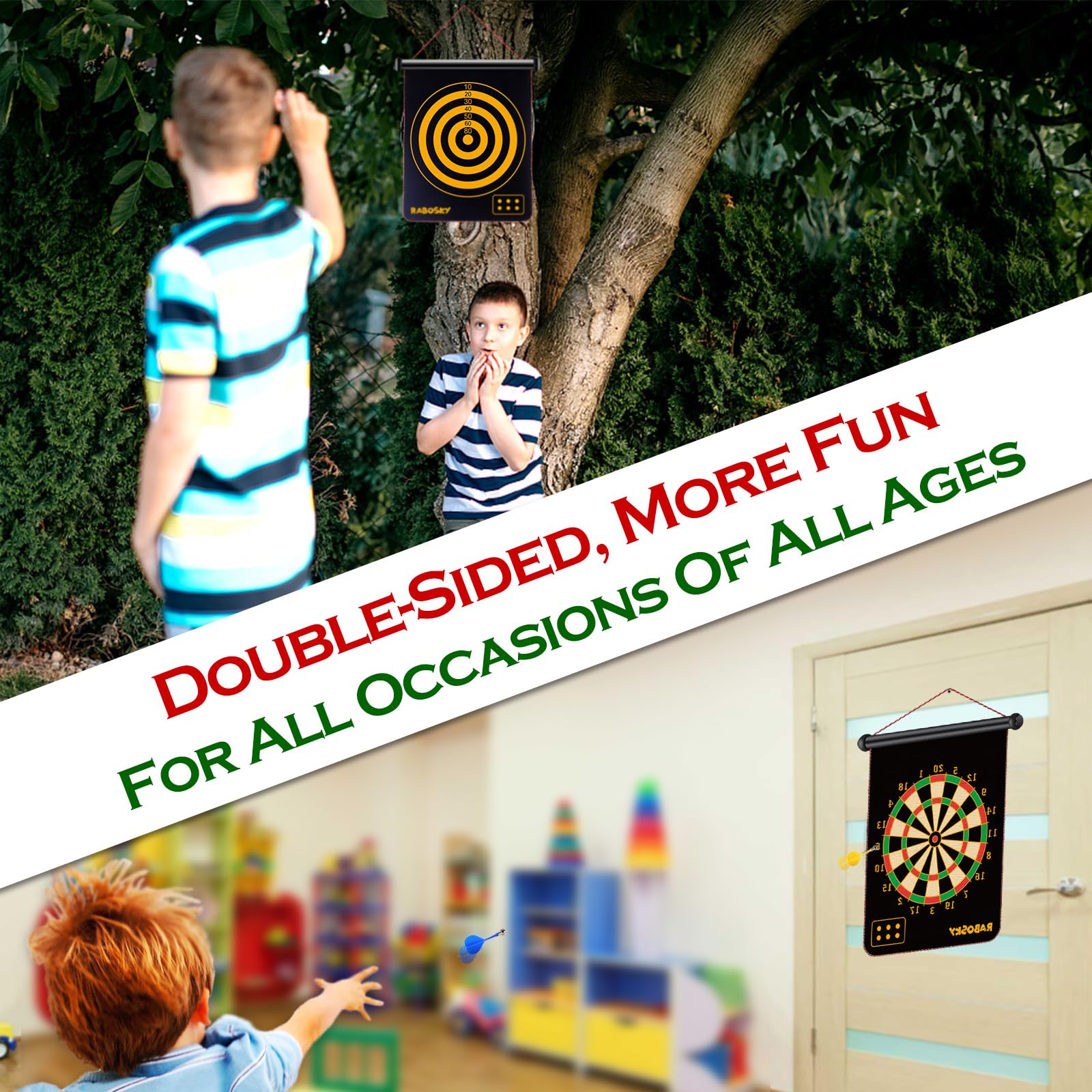 Rollable and portable for quick setup indoors or outdoors with RaboSky.
