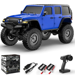 RACENT 1/24 RC crawler in blue for approachable off-road fun and quick setup