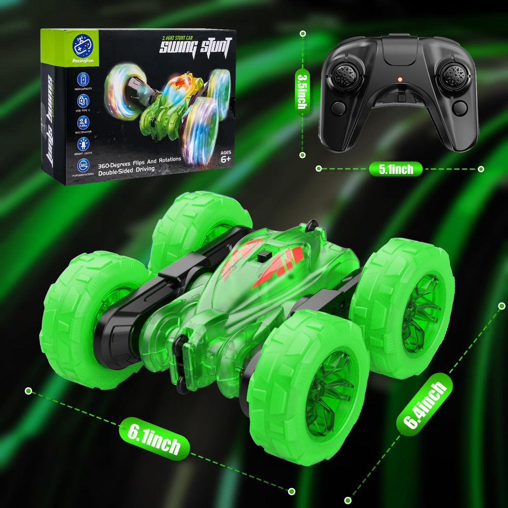 RacingFun RC car USB-C charging ensures quick power on the go
