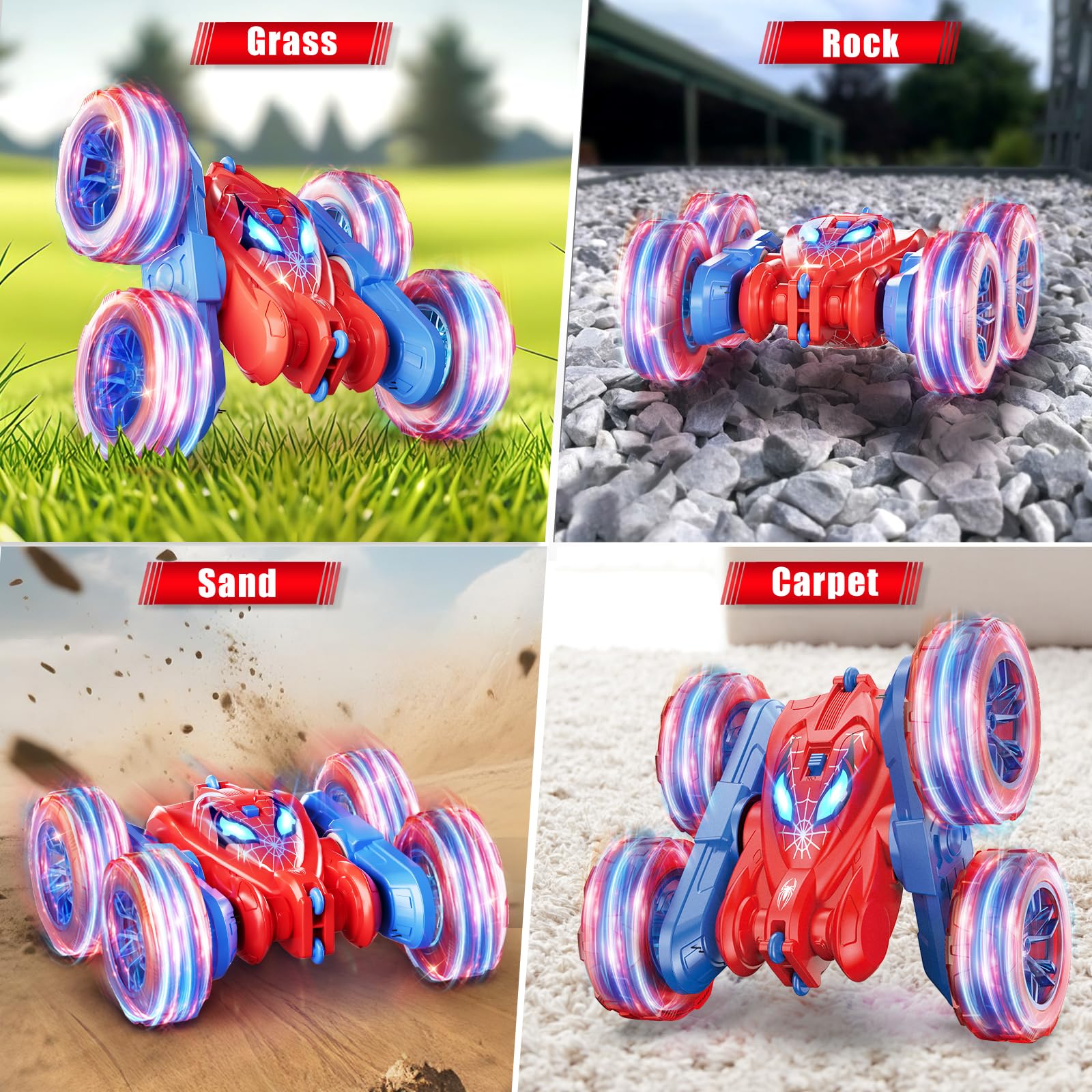 RacingFun Spider RC Car 2.4GHz remote enables fast, responsive control
