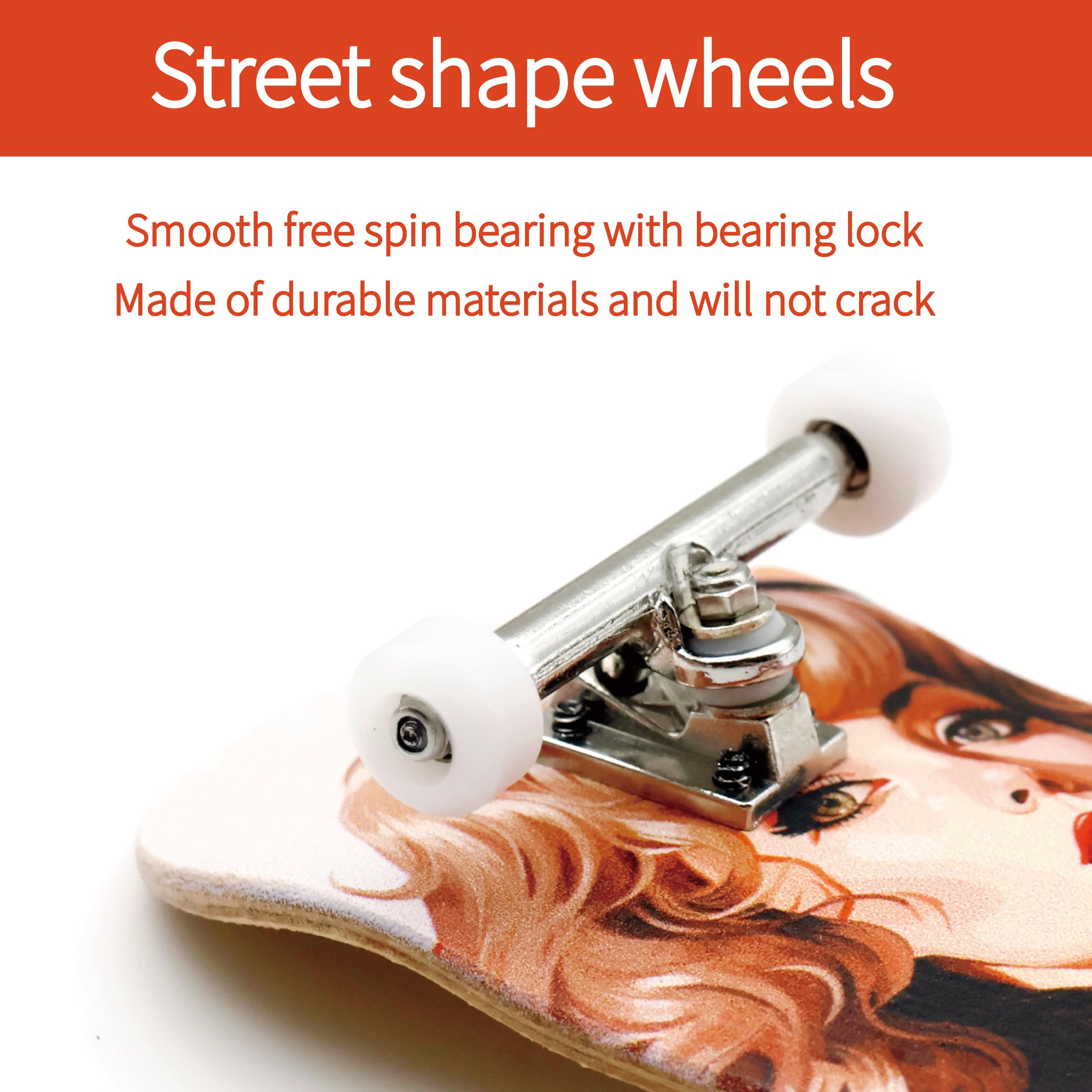 RACOFSB complete fingerboard set with deck, trucks, wheels and hardware