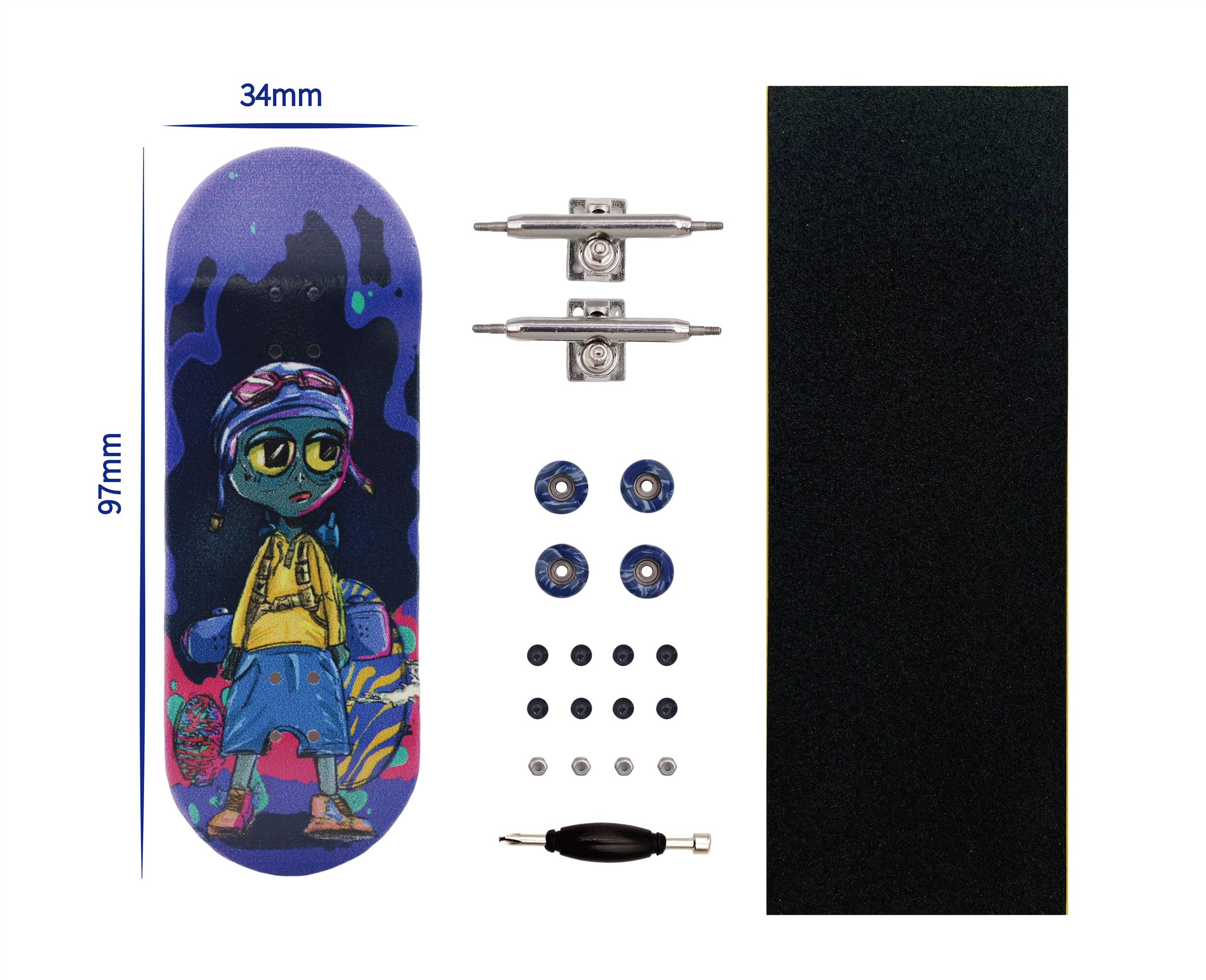 RACOFSB Pro trucks with enhanced base and geometry ensure secure axle during tricks.