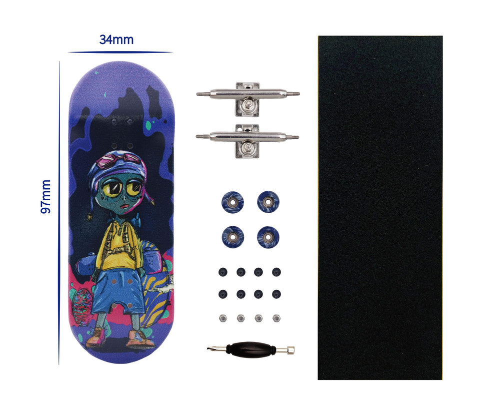 RACOFSB Pro trucks with enhanced base and geometry ensure secure axle during tricks.