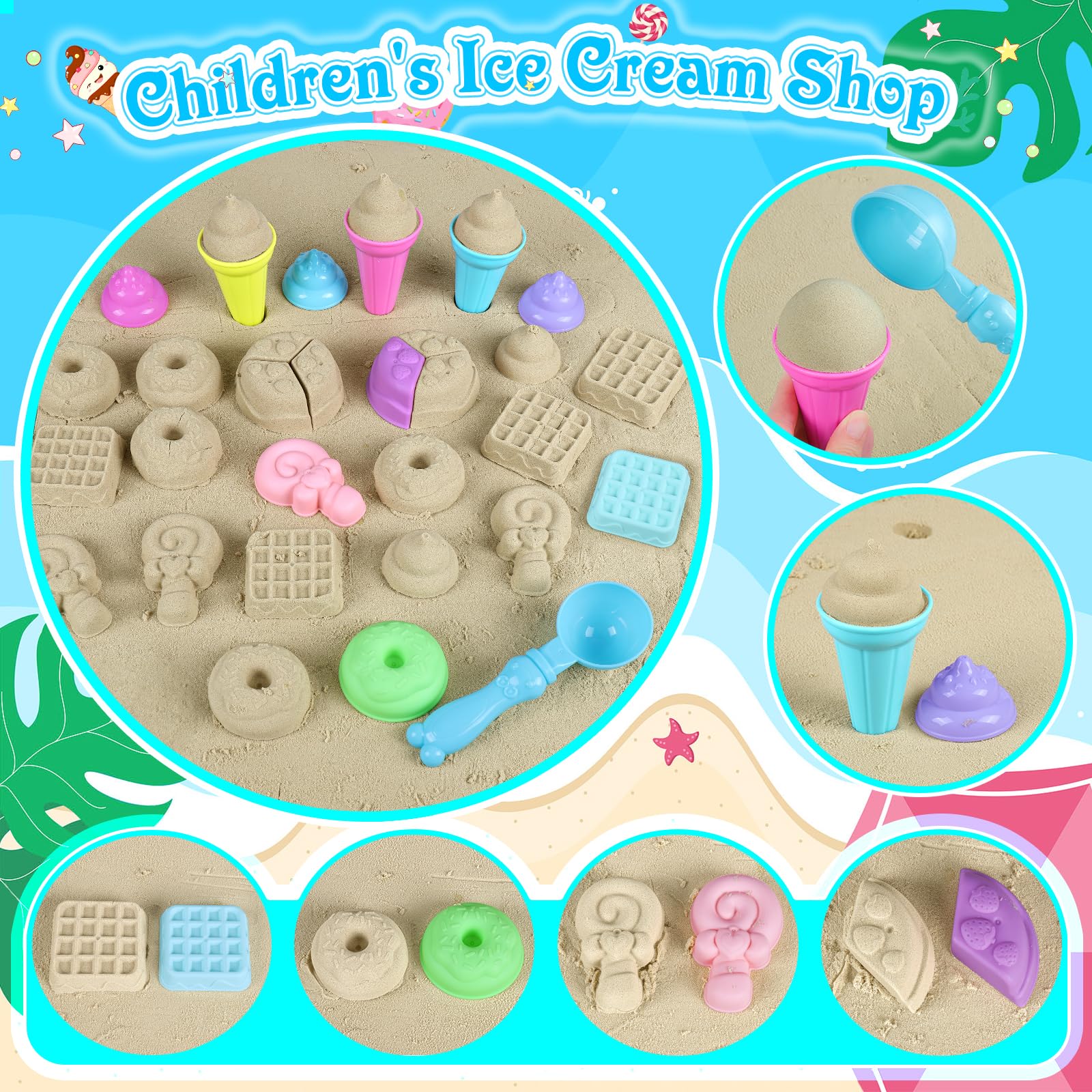 RACPNEL colorful beach toys stimulate sensory play and motor skills