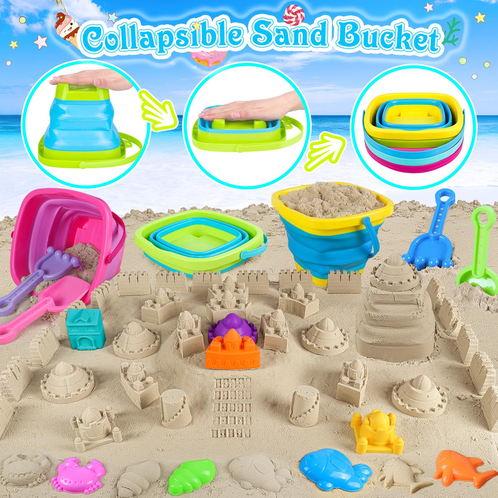 RACPNEL sand castle molds and ice cream tools spark creative beach play