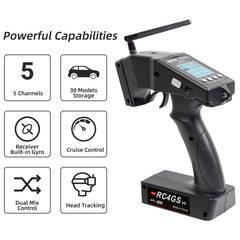 Radiolink RC4GS V3 transmitter side buttons for quick adjustments during races