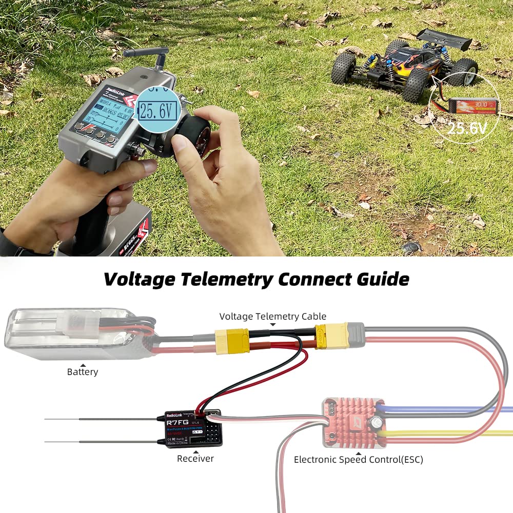 Radiolink RC6GS V3 gyro receiver in action for straight line stability during drift