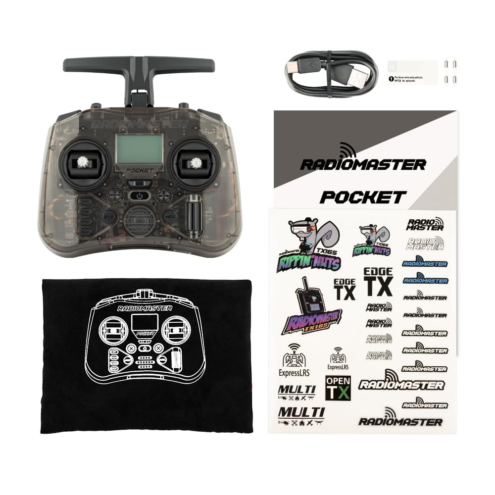 Radiomaster Pocket Hall Gimbal charcoal finish fits sleek field kit