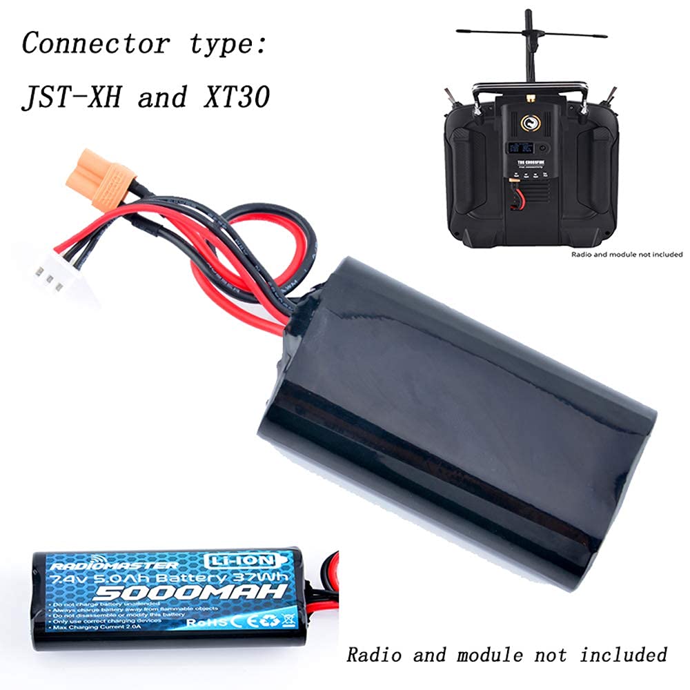 JST-XH and XT30 connectors enable simple TX16S installation