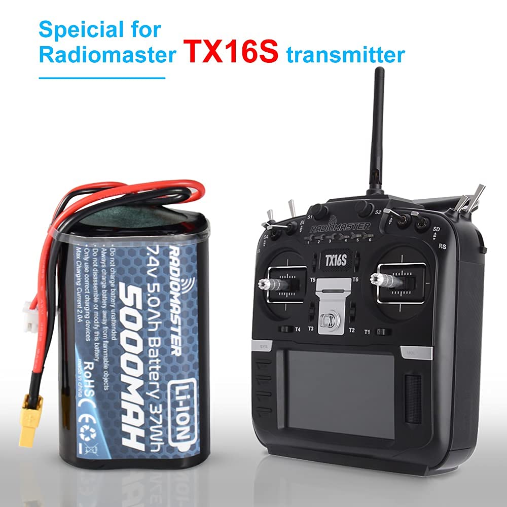 One-pack RadioMaster TX16S battery included in the box