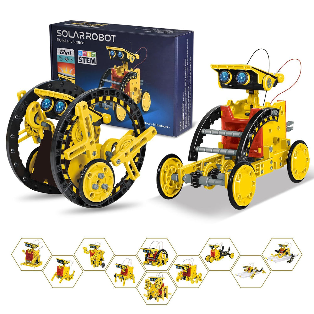 RAESOOT 12-in-1 solar robot kit box front view for engaging STEM learning