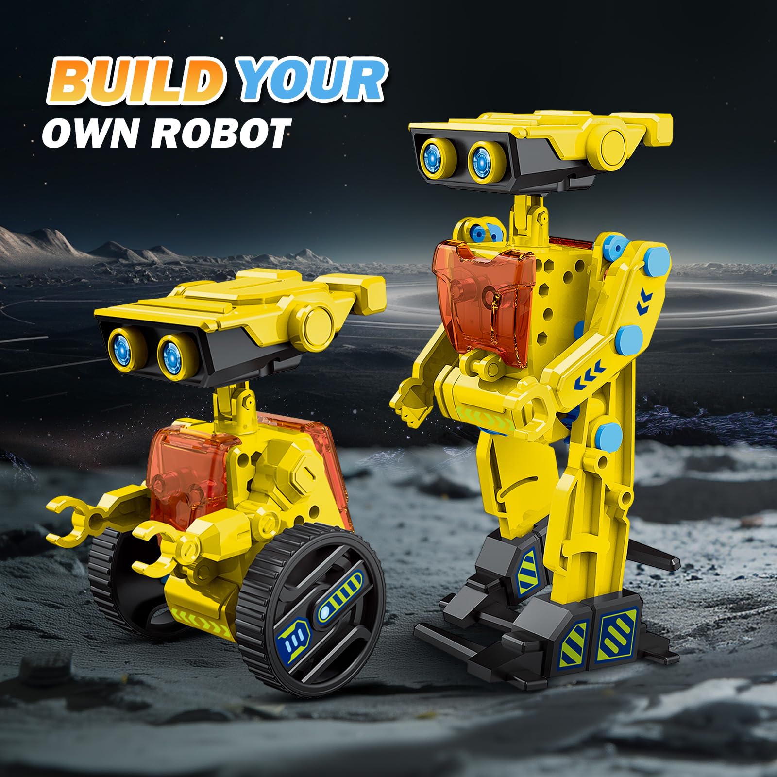 RAESOOT futuristic blue-eyed robot face adds appeal during STEM play