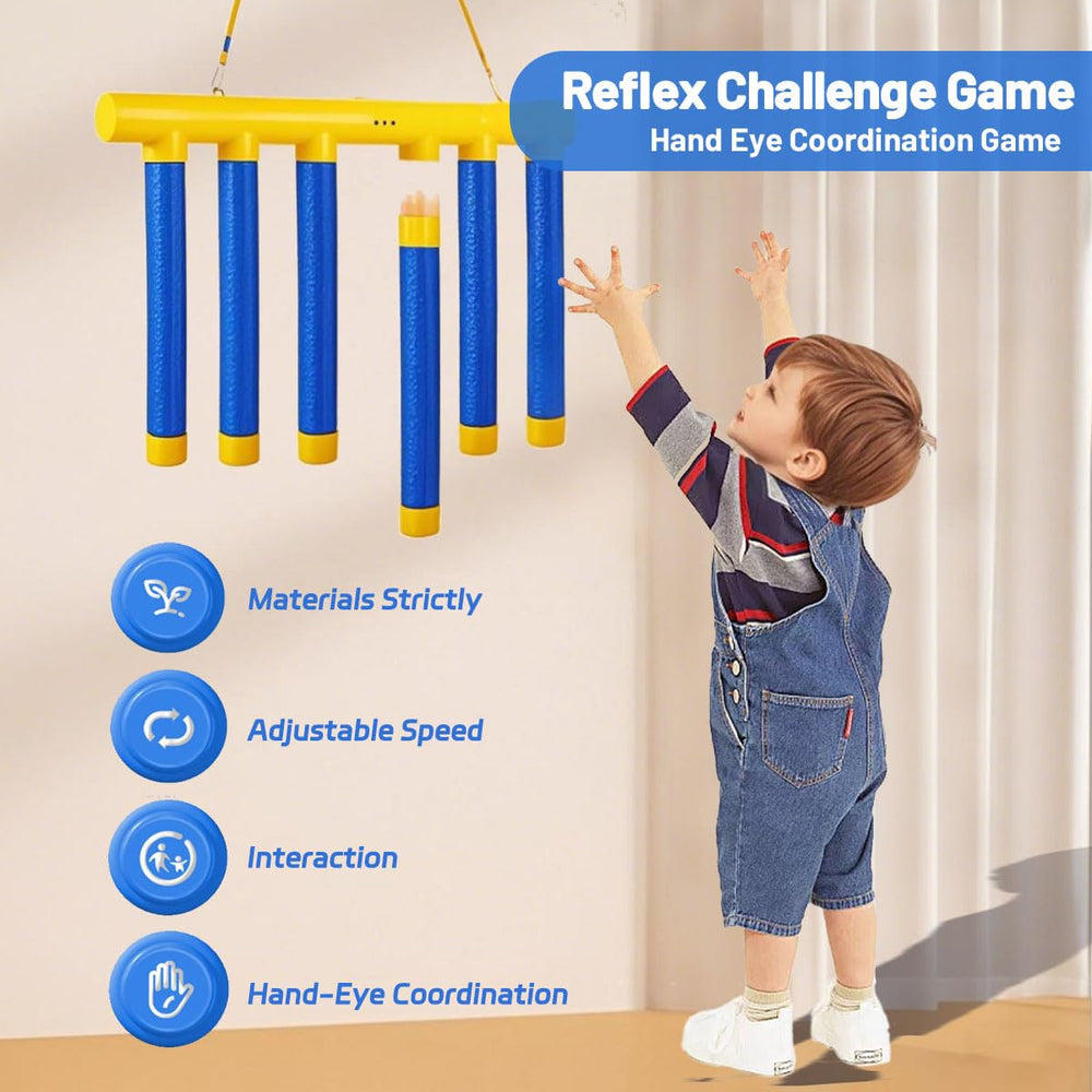 Rafonie Drop Sticks action shot showing rapid hand-eye coordination practice.