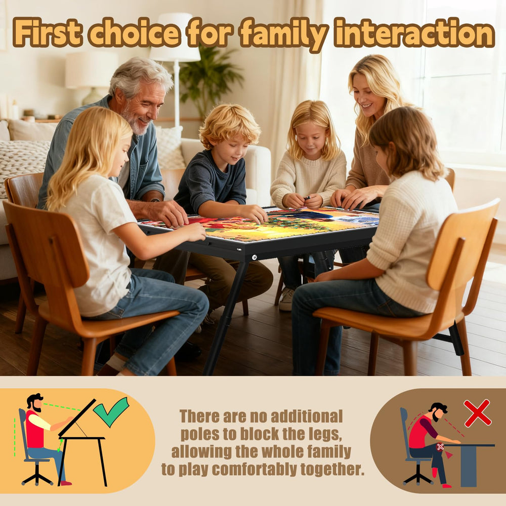 RAGOZONERY Puzzle Table with five-angle tilt for comfortable viewing angles