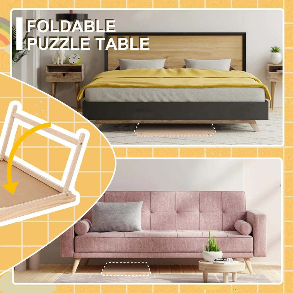 Ragozonery Yacona puzzle table folding legs for easy storage