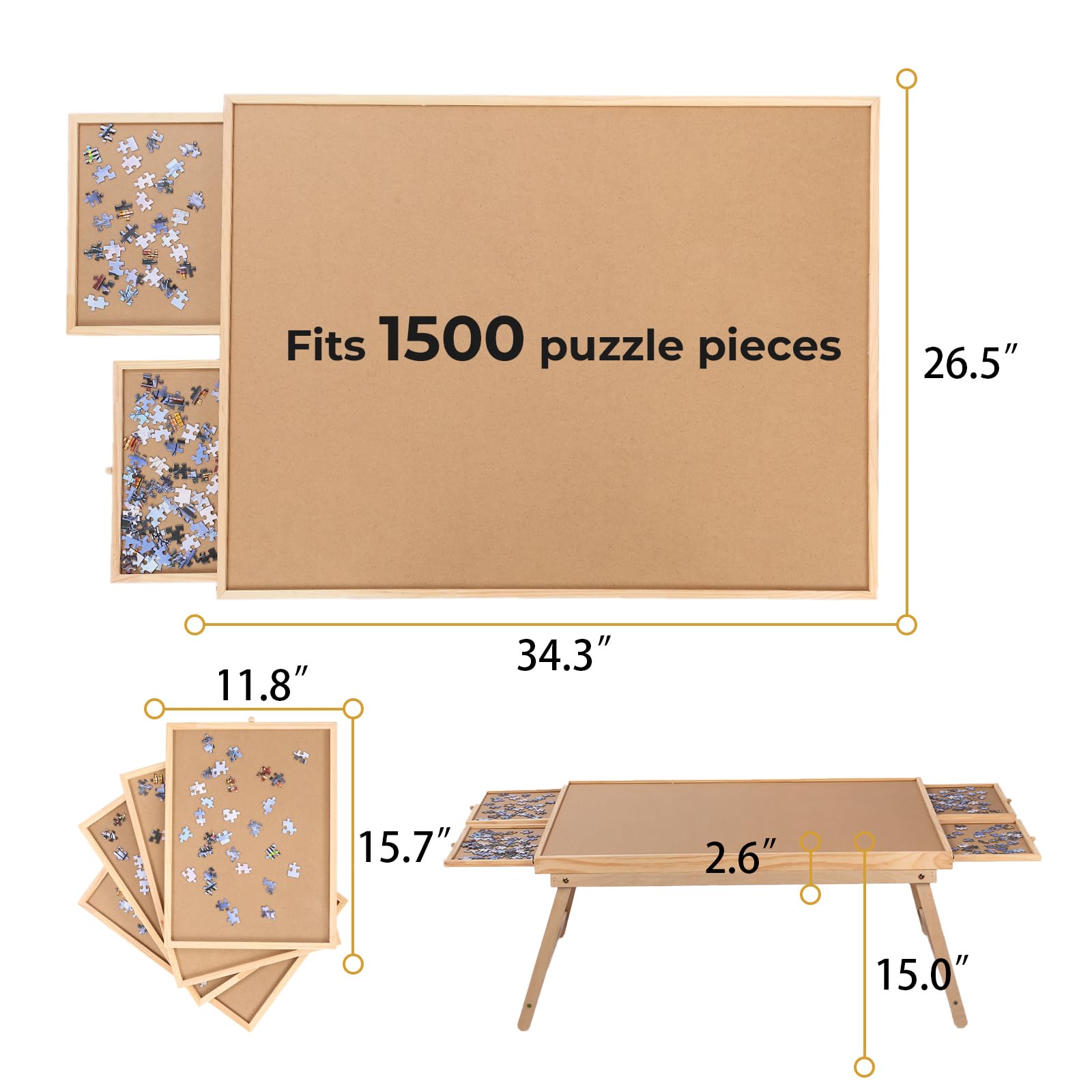 Ragozonery Yacona puzzle table portable use on sofa, floor, or bed