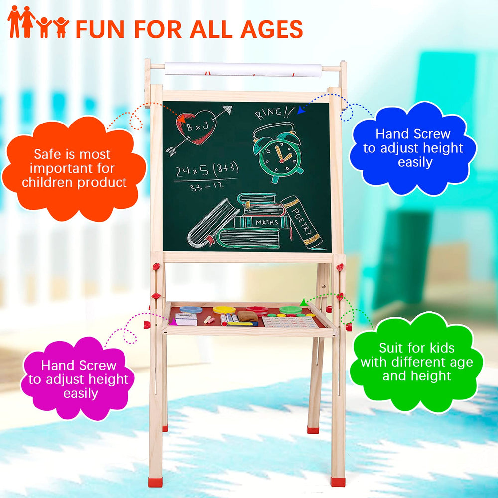 Ragstone Kids Easel in use with a child drawing a scene