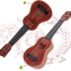 Raimy 17in ukulele front view brown, beginner-friendly design