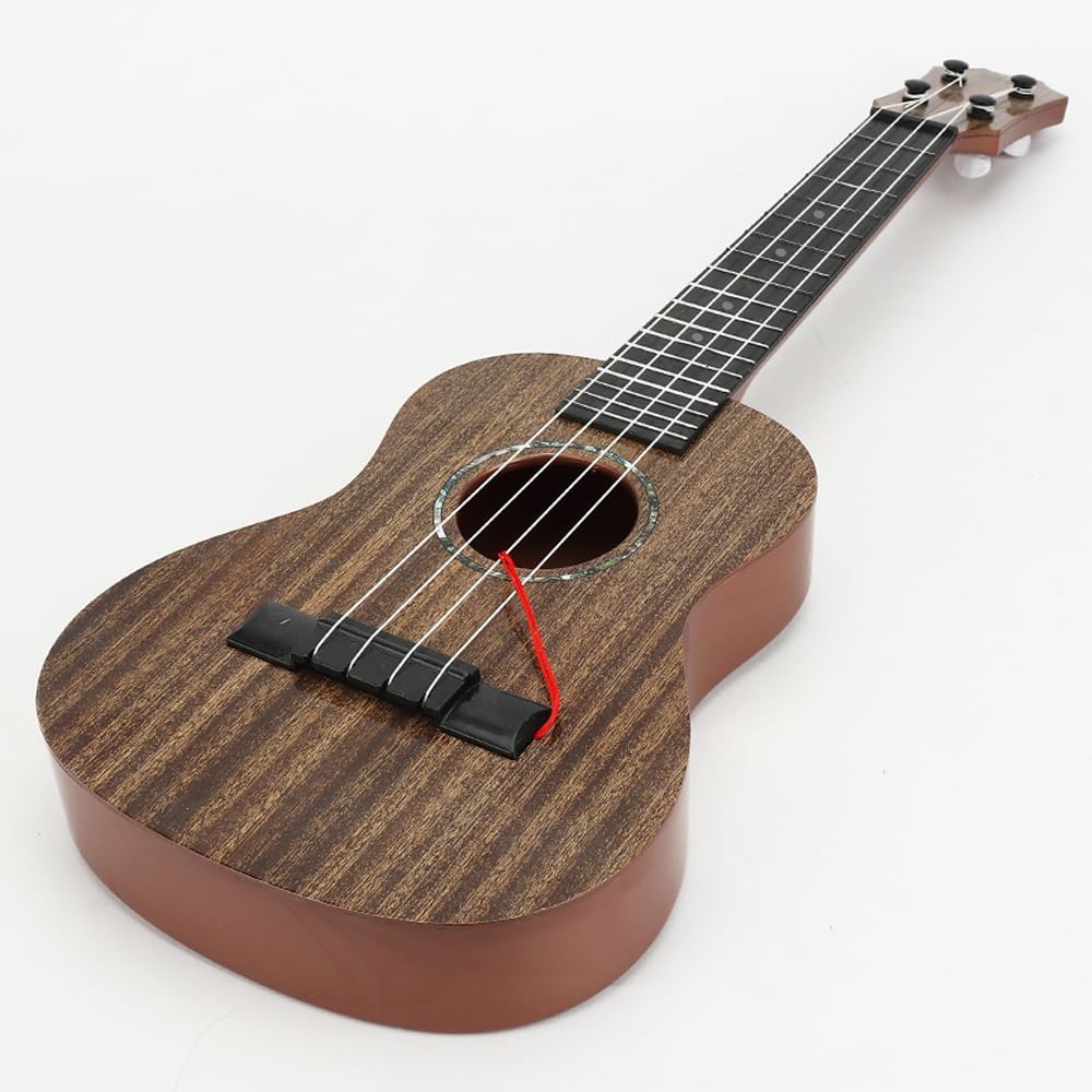 Raimy Kids Ukulele educational toy supports rhythm and motor skills.