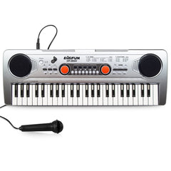 Raimy 49-key keyboard front view for easy beginner play