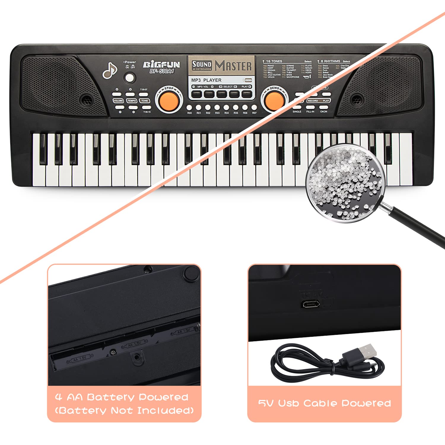 Raimy portable child piano enables learning anywhere.