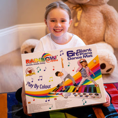 Rainbow Colours giant floor piano mat makes a delightful Christmas gift.
