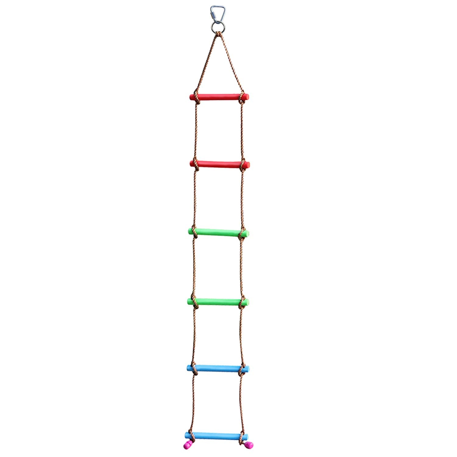 Rainbow Craft 6-6ft climbing rope ladder durable for outdoor play.