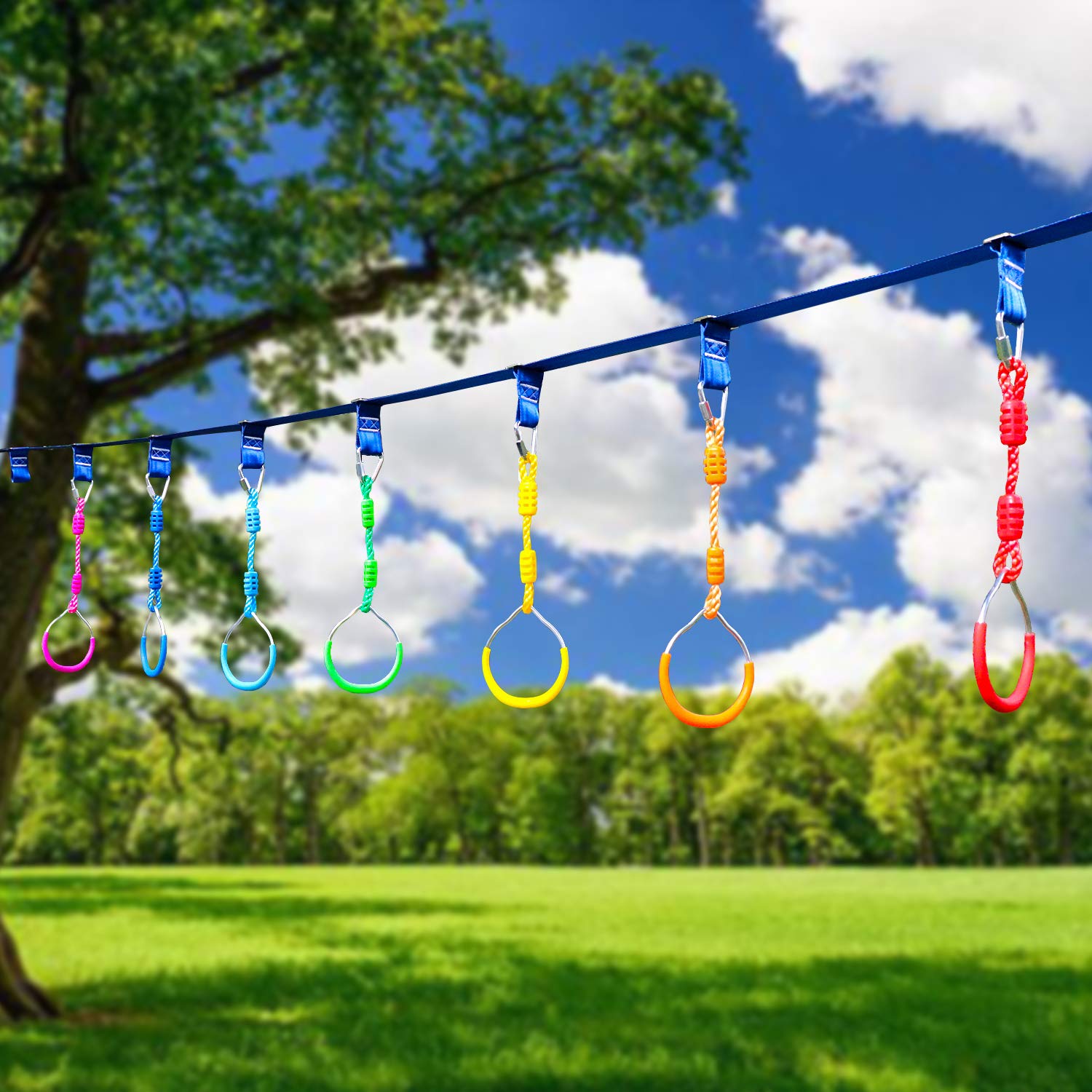 Rainbow Craft colorful pack of rings ideal for kids' outdoor play.