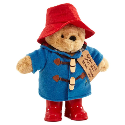 Rainbow Designs Paddington Bear standing with boots, a plush storytime companion.