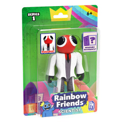 Rainbow Friends Scientist action figure orange, ready for imaginative play and display.