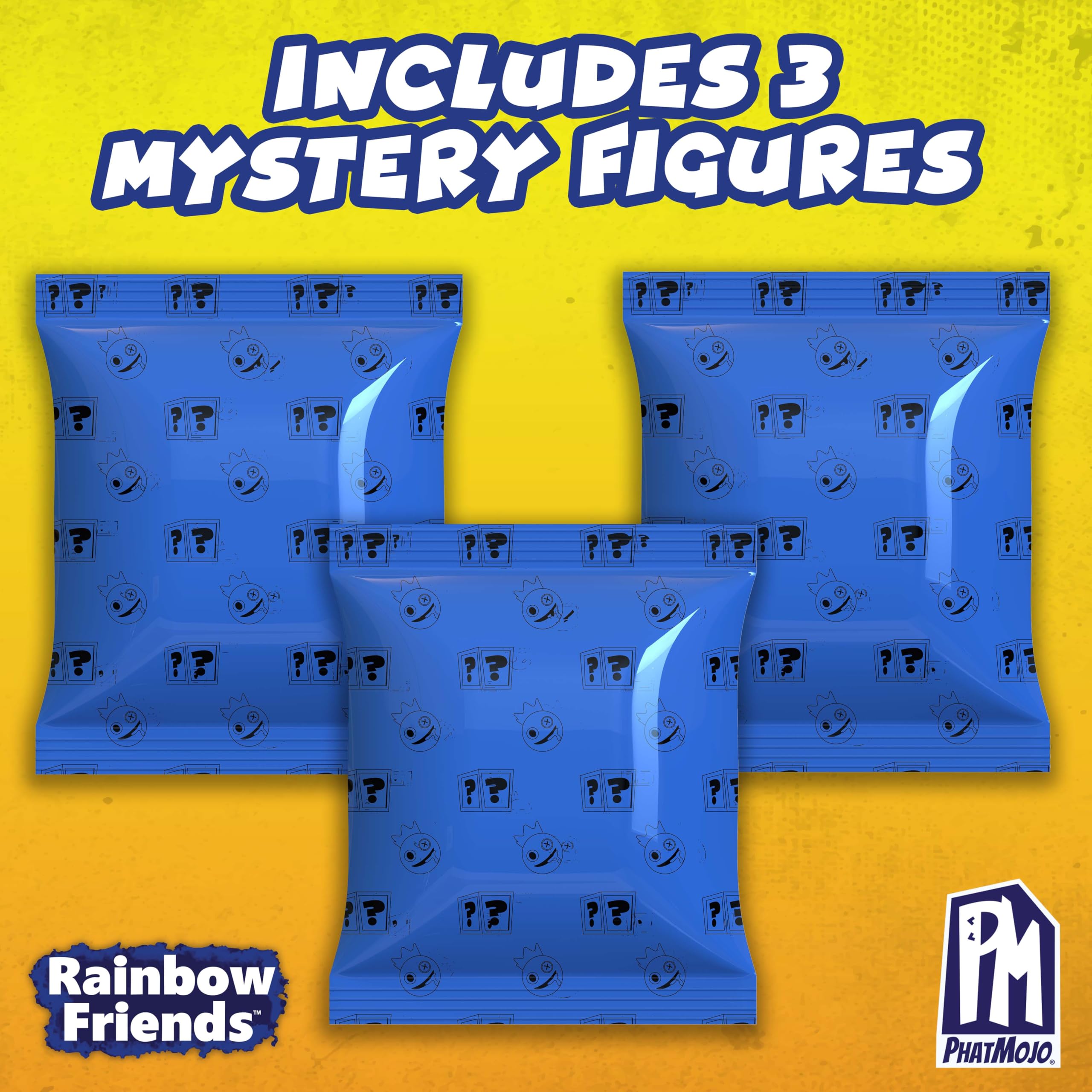Rainbow Friends Series 2 minifigures in dynamic poses for imaginative play.