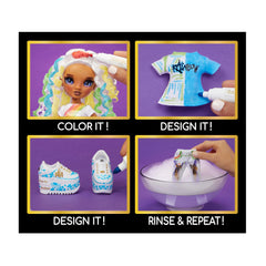 Rainbow High Color & Create doll color design close-up with vibrant markers