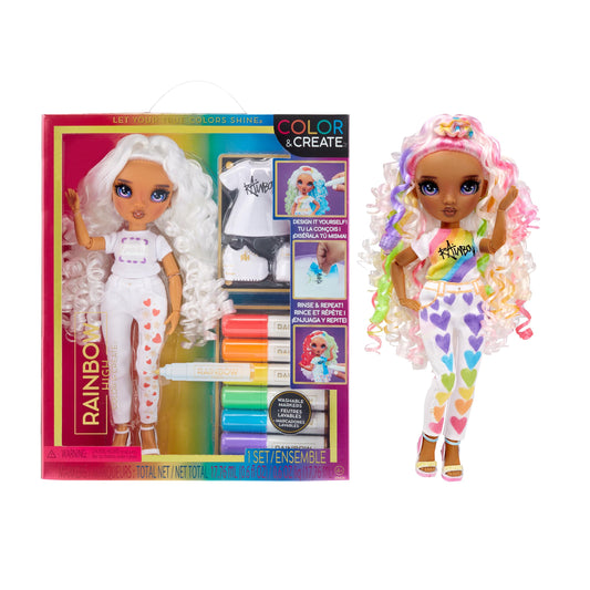 Rainbow High Color & Create doll hair coloring for vibrant styles and stories