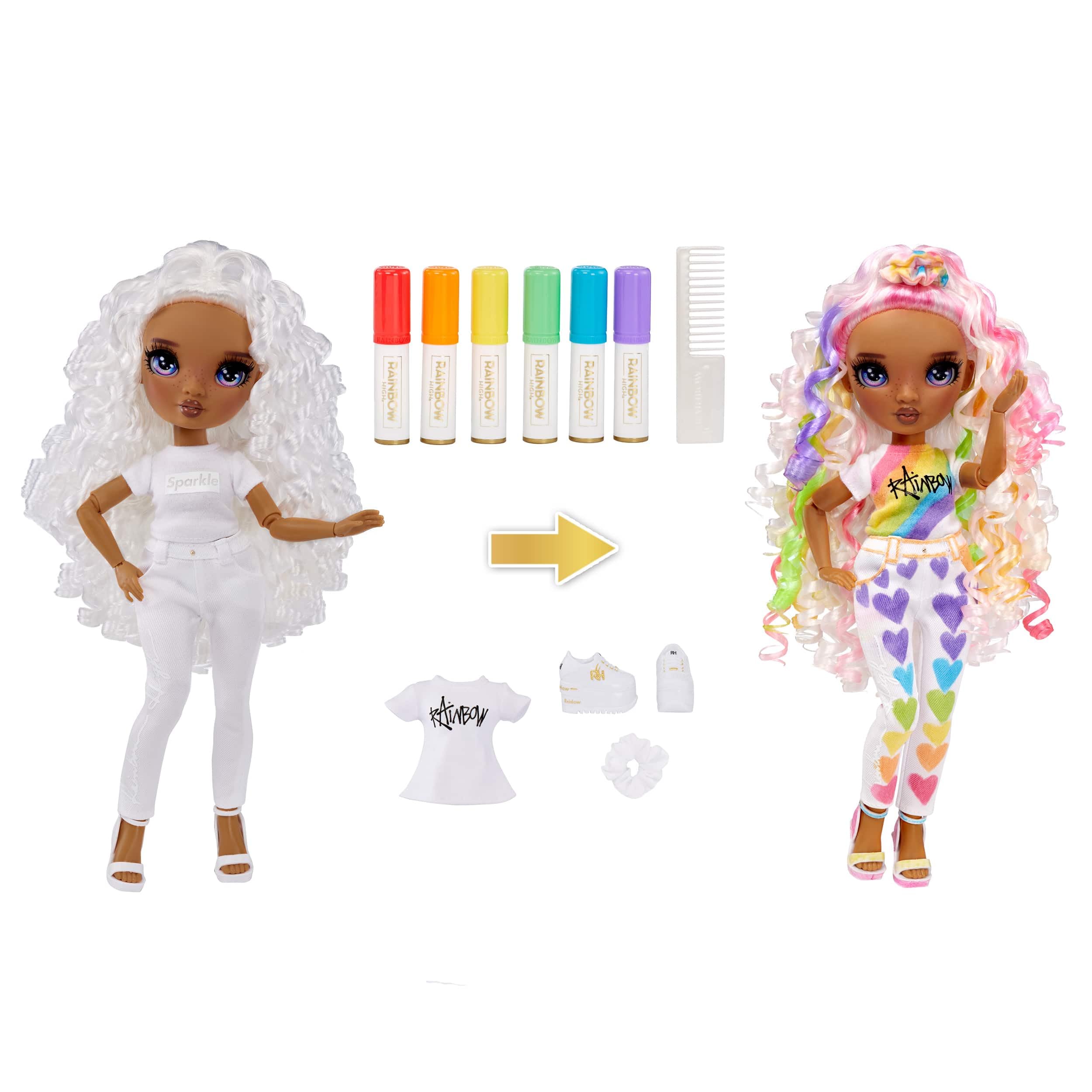 Rainbow High Color & Create doll with colorized outfits sparks creativity and play