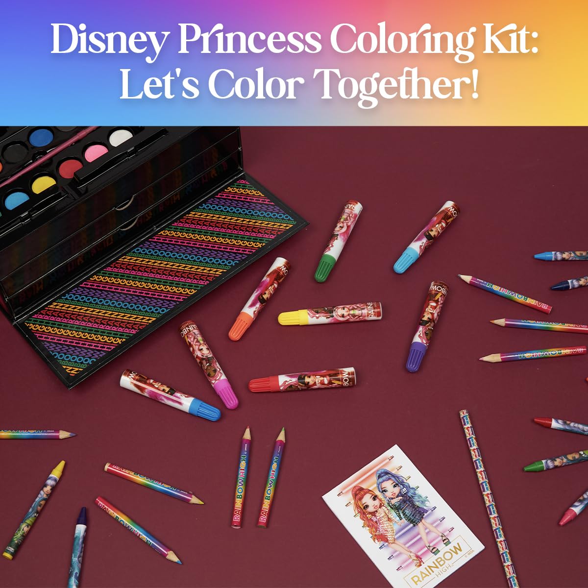 Rainbow High coloring notebook perfect for doodling and practice