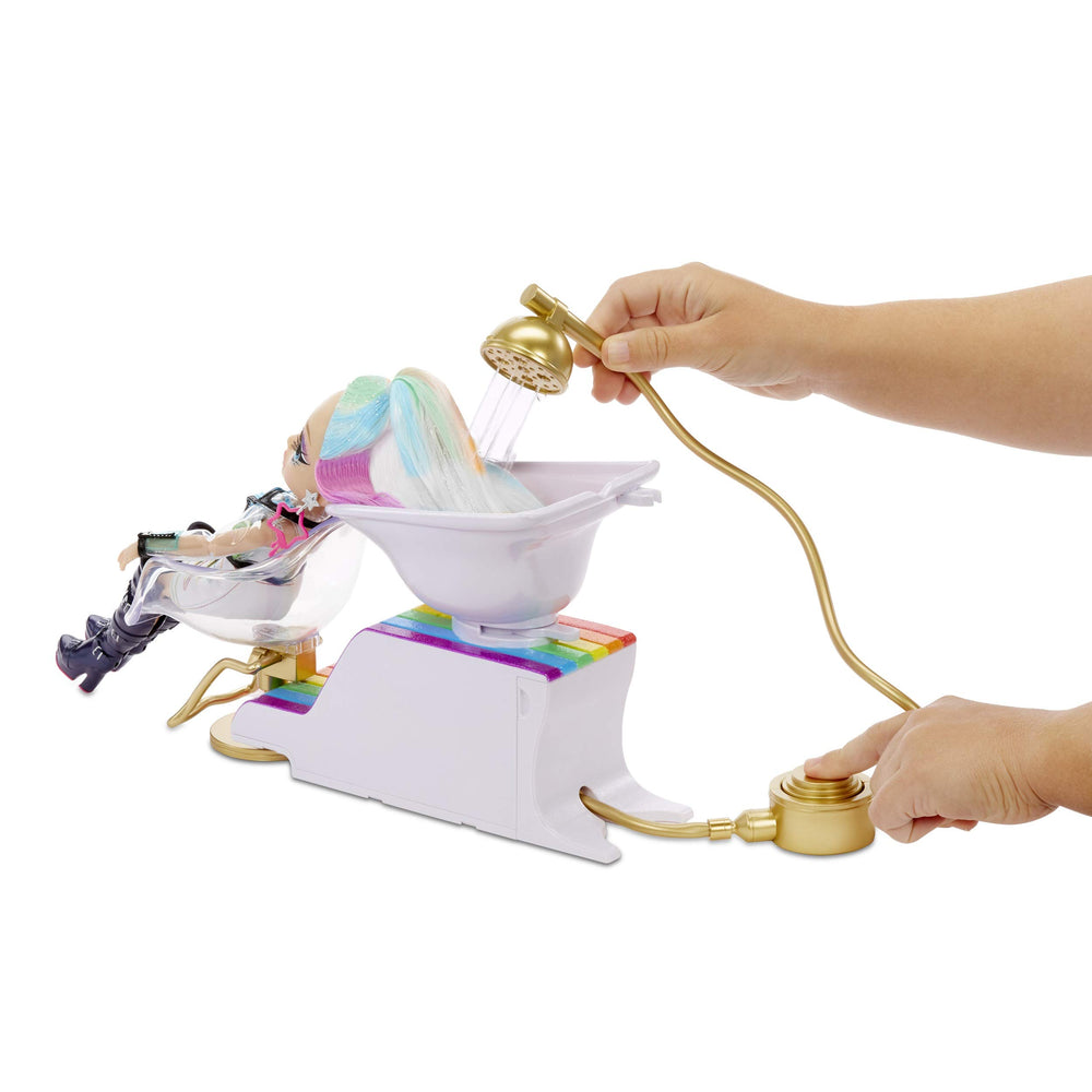 Rainbow High foam activator bottles enable custom shade creation safely.