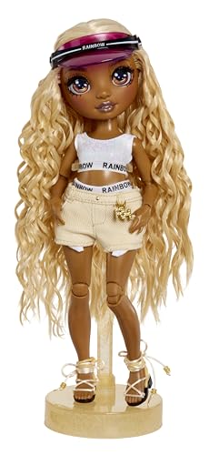Rainbow High Harper Dune doll stand ensures stylish display from every angle.