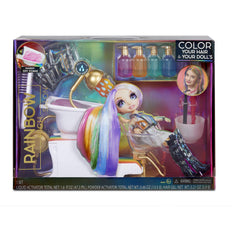 Rainbow High Salon chair offers an adjustable seat for stylish doll styling.