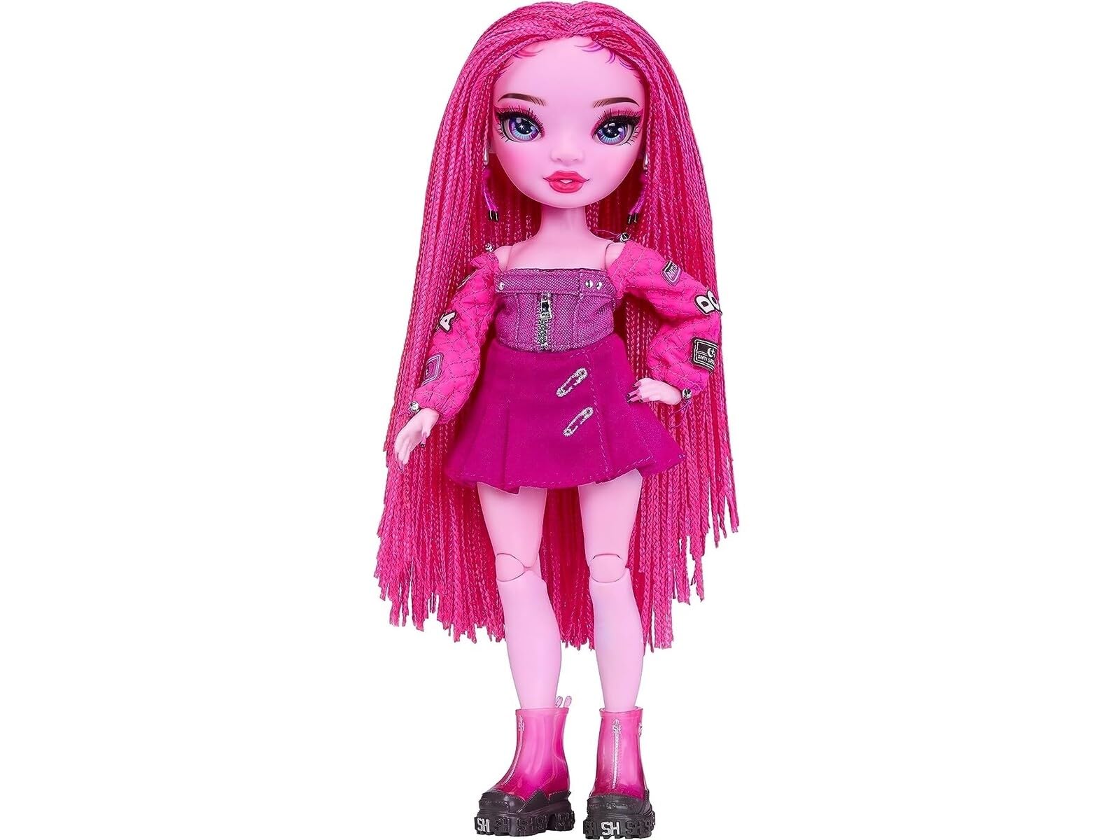 Rainbow High Shadow High Pinkie James doll in pink outfit for imaginative storytelling.