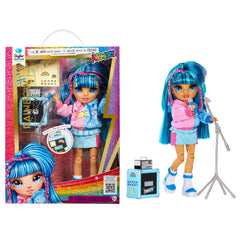 Rainbow High Skyler blue microphone highlights stage-ready play