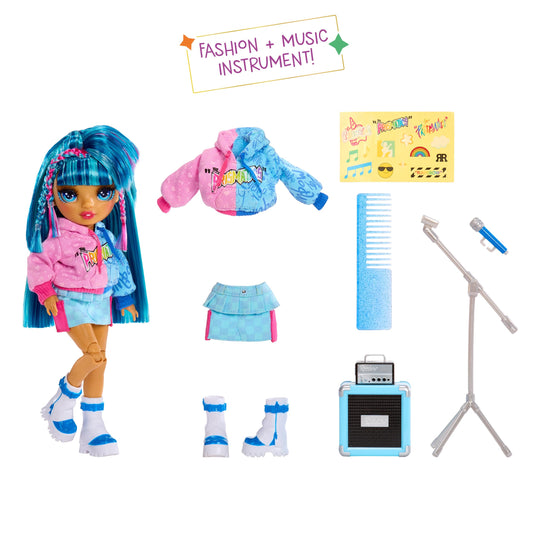 Rainbow High Skyler microphone stand for pretend performances